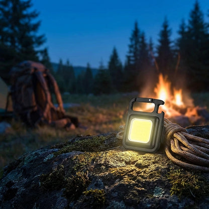 Mini LED COB Flashlight , Keychain Light, 500 Lumen Rechargeable Flashlights
