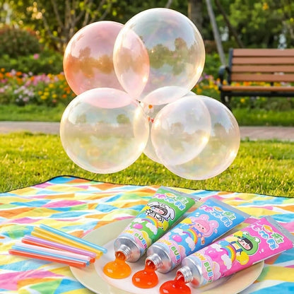 Blow Bubble Balloons Toys (Pack of 3 Tube)