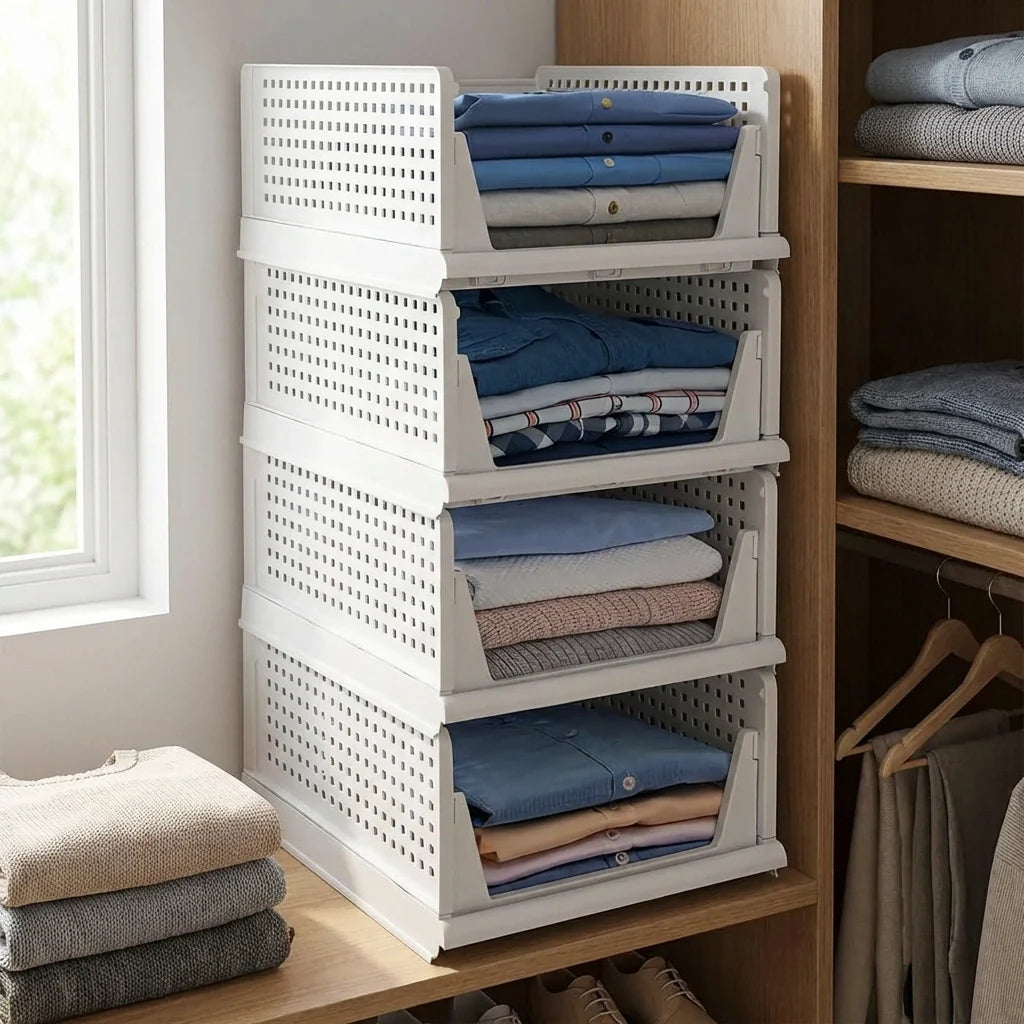 Stackable Foldable Closet Drawers
