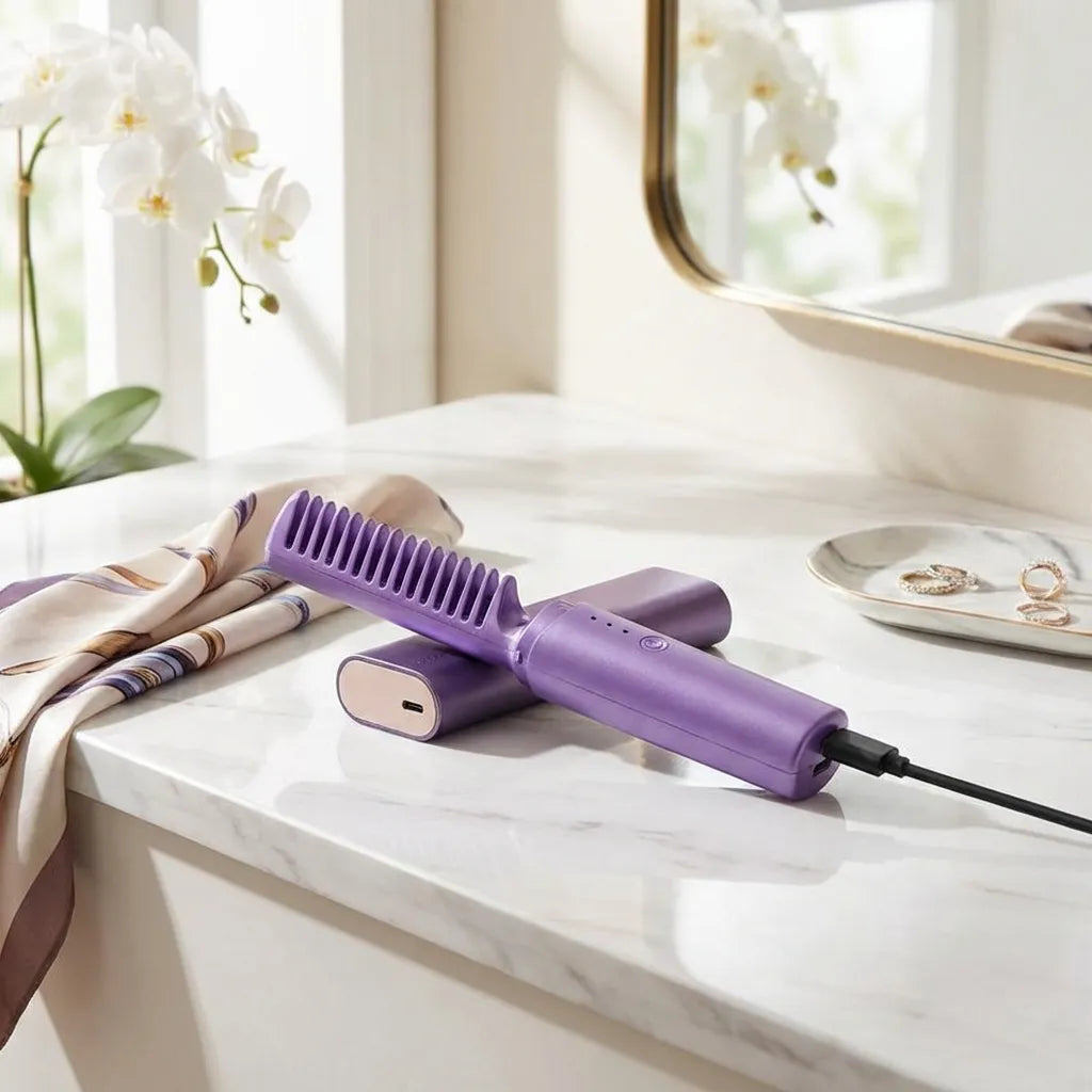 Meneflix Portable Mini Hair Straightener Comb