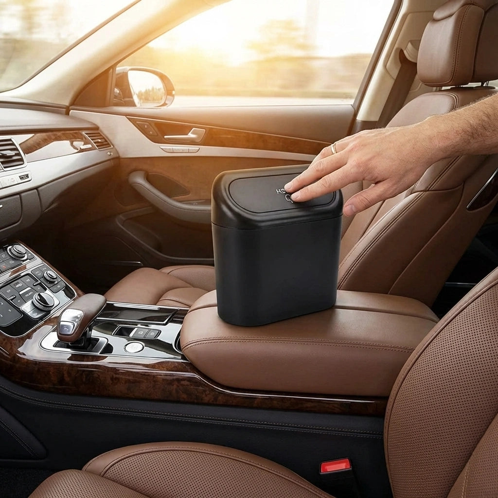 Mini Car Trash Bins Portable Waterproof Dustbin Interior Garbage Waste
