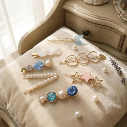 Gracious Pearl Gold Plated Hairclip