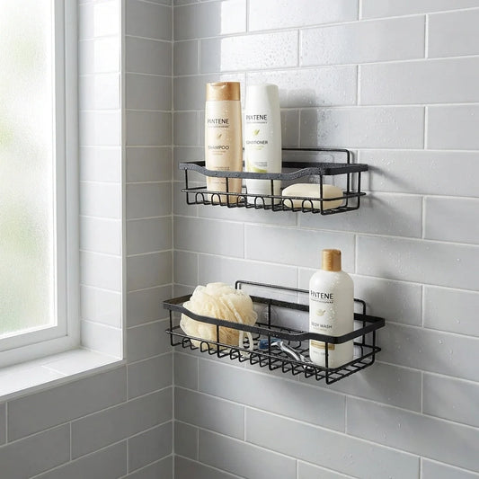 No-Drill Shower Shelf Combo