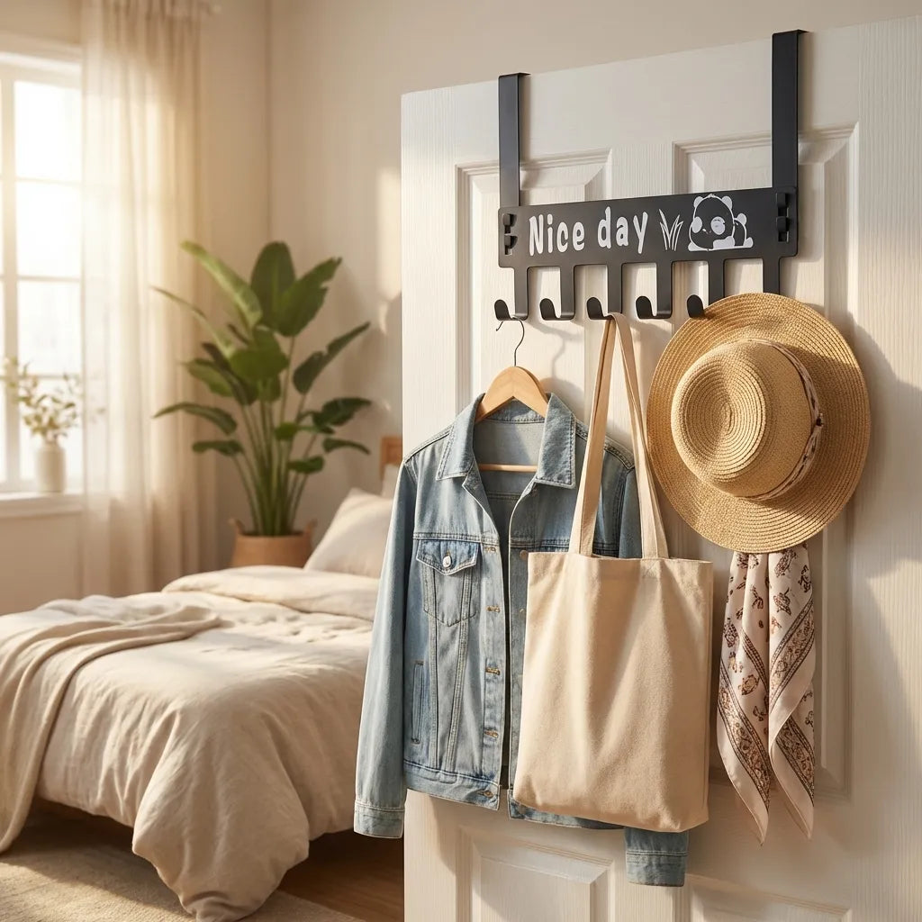 Heavy-duty Carbon Steel Door Hook Hanger Rack