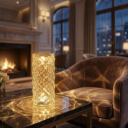 16 Color Changing Rose Crystal Diamond Table Lamp