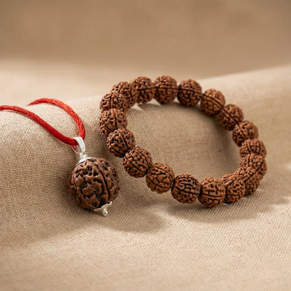 Maha SHivratri Combo - 5 Mukhi Rudraksha With Bracelet