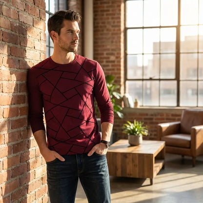 Cotton Blend Solid Full Sleeves T-Shirts