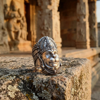 Lord Hanuman Silver Ring