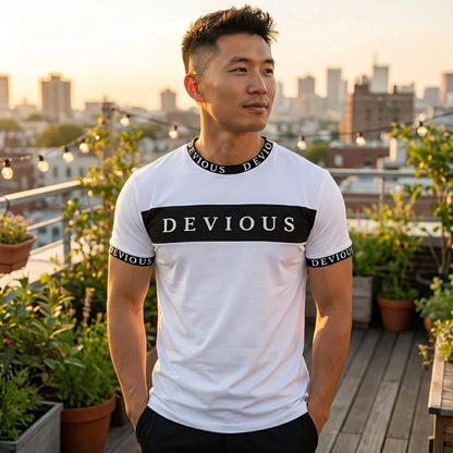 Contrast Print Cotton Tee