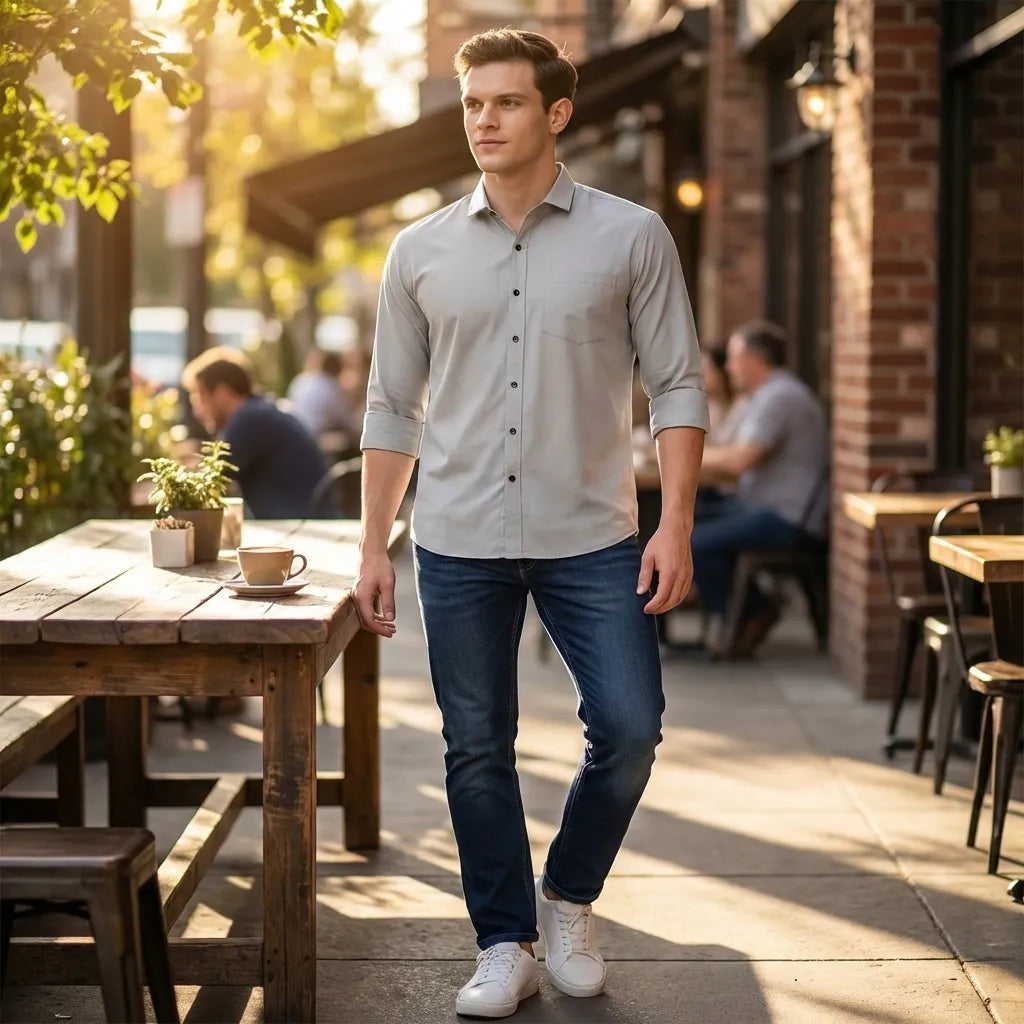 Satin Slim-Fit Shirt