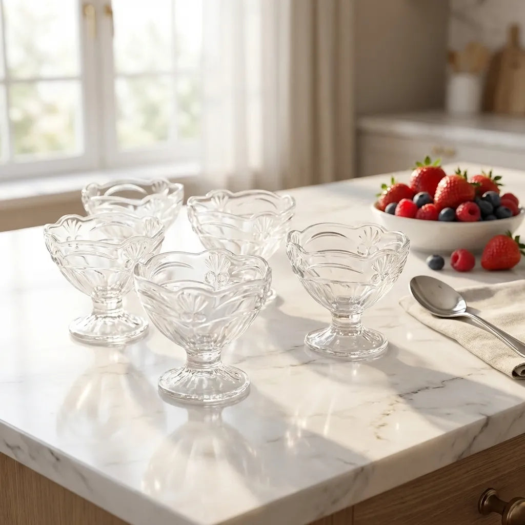 Glass Sundae Cup Set