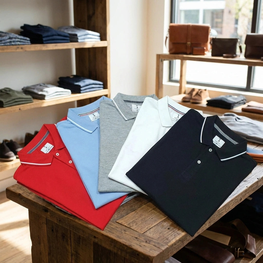 Plane Matty Solid Half Sleeves Mens Polo neck T-Shirt Pack Of 5