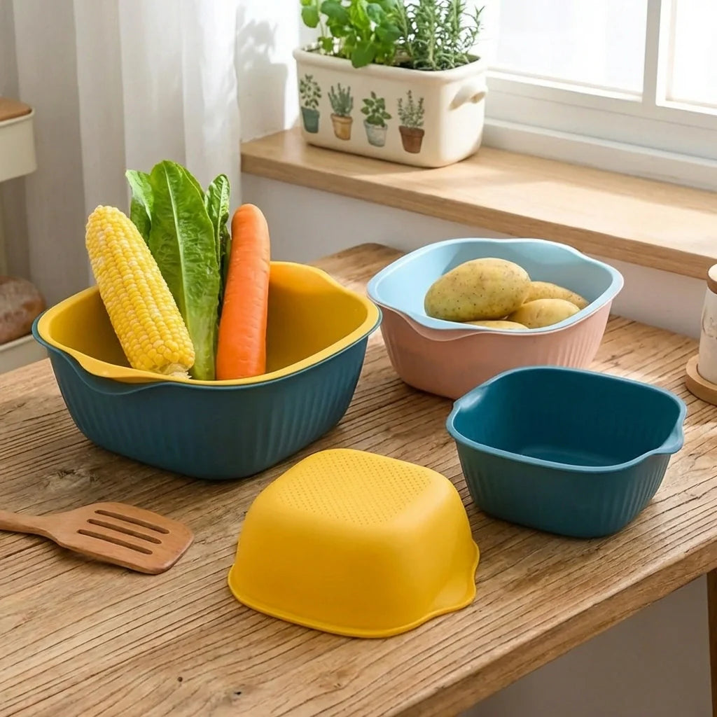Dual-Use Washing & Strainer Bowl