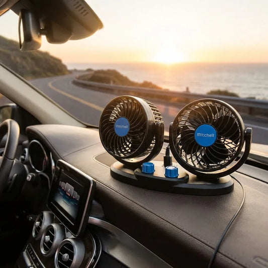 Car Air Circulation Fan 360� Rotatable Auto Car Cooling Fan