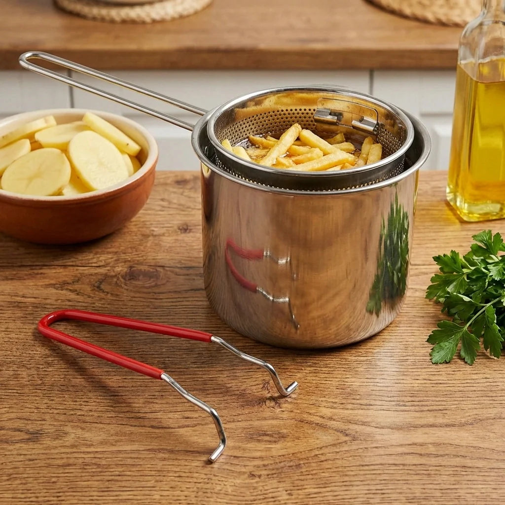 Stainless Steel Frying Pot (2 Pc)