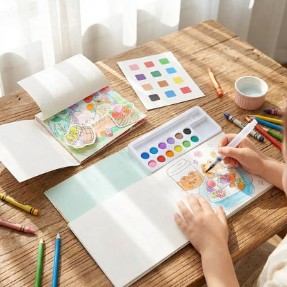 Cartoon Art Coloring Painting Set for Kid's