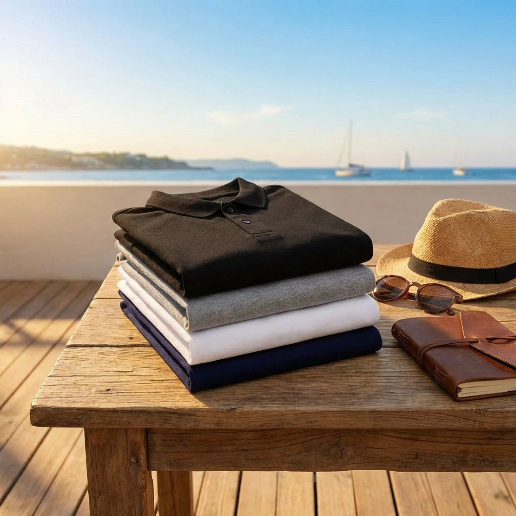 Poly Matte Solid Half Sleeves Mens Polo T-Shirt Pack Of 4