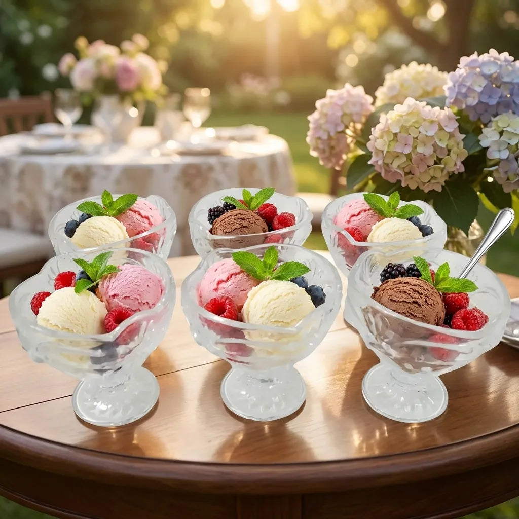 Glass Sundae Cup Set