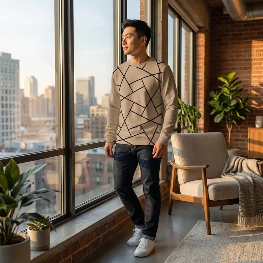Cotton Blend Printed Full Sleeves Regular Fit Sweatshirts
