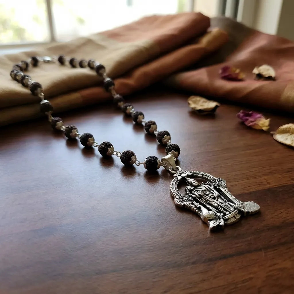 Karungali Mala with Murugan Pendant