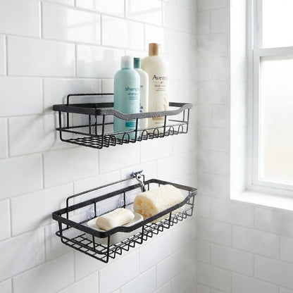 No-Drill Shower Shelf Combo