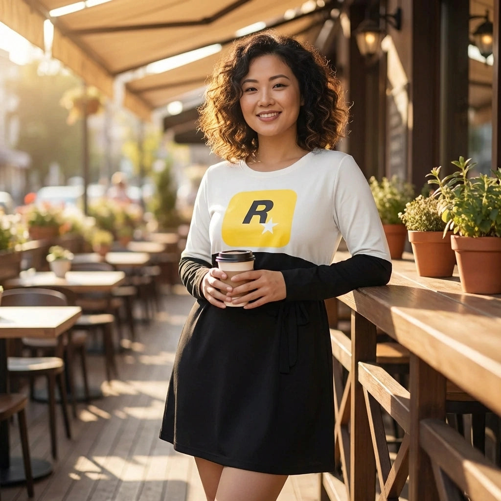 Cotton Printed T-Shirt Dress