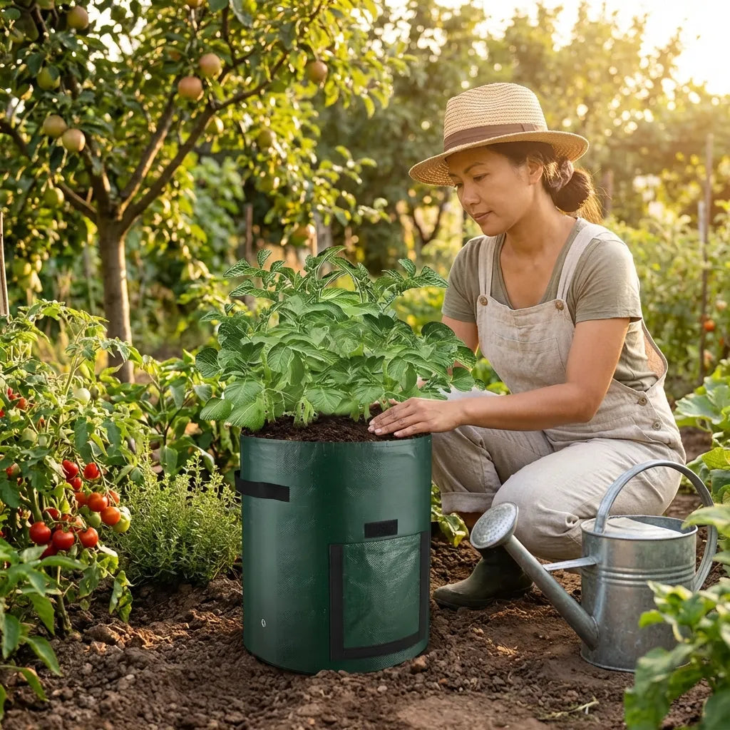 Potato Grow Bag with Harvest Window for Root Vegetables