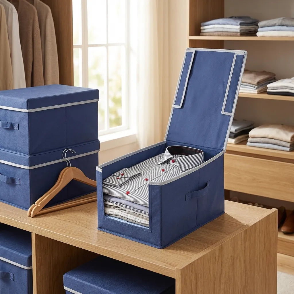 Closet Organizer-Foldable Shirts and Clothing Organizer Stackers