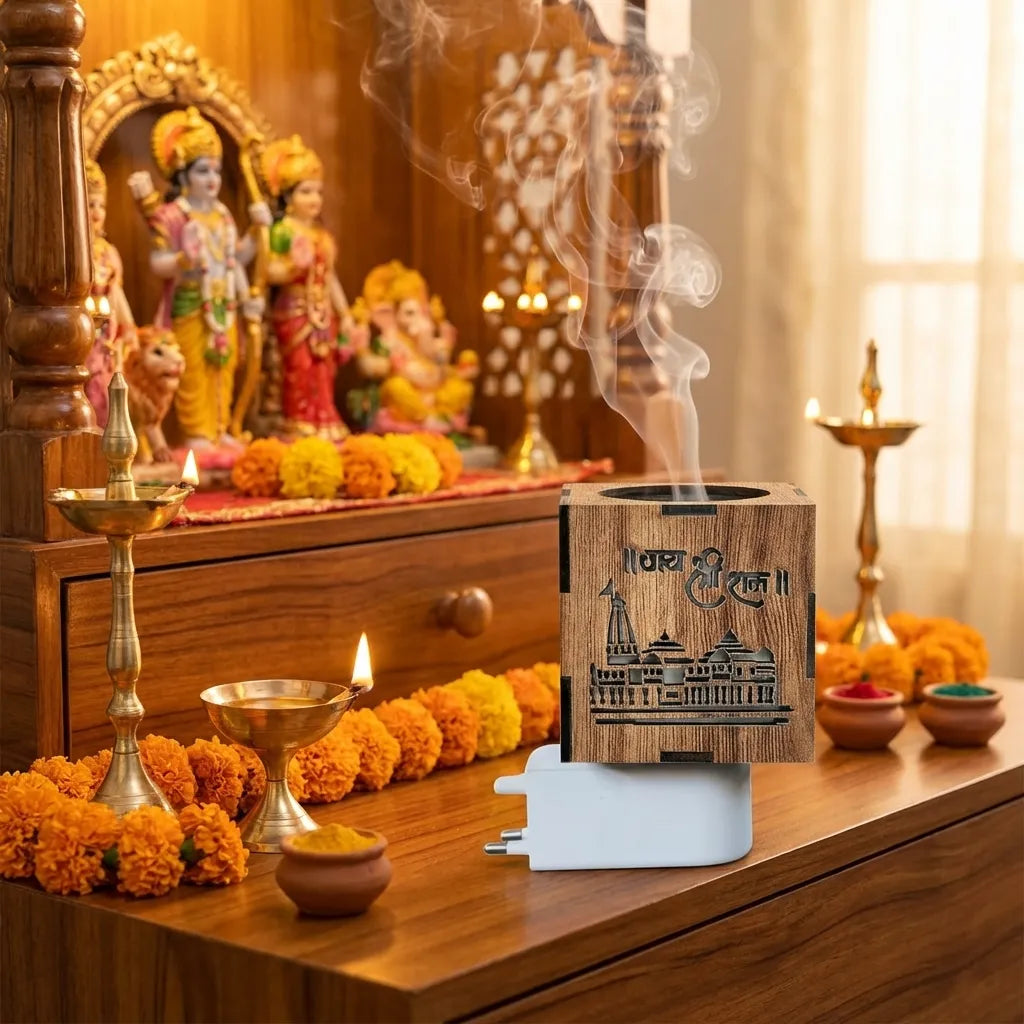 3-in-1 Ayodhya Ram Mandir Aroma Burner & Night lamp