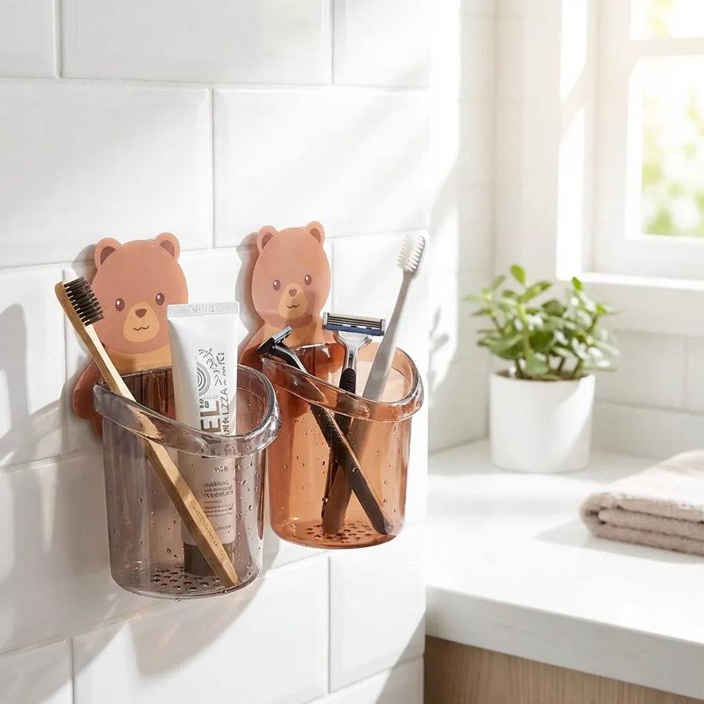 Wall-Mount Toothbrush Holder (2-Pack)