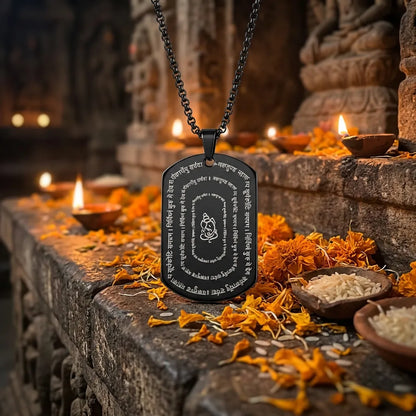 Ganpati Shlok Pendant with Chain