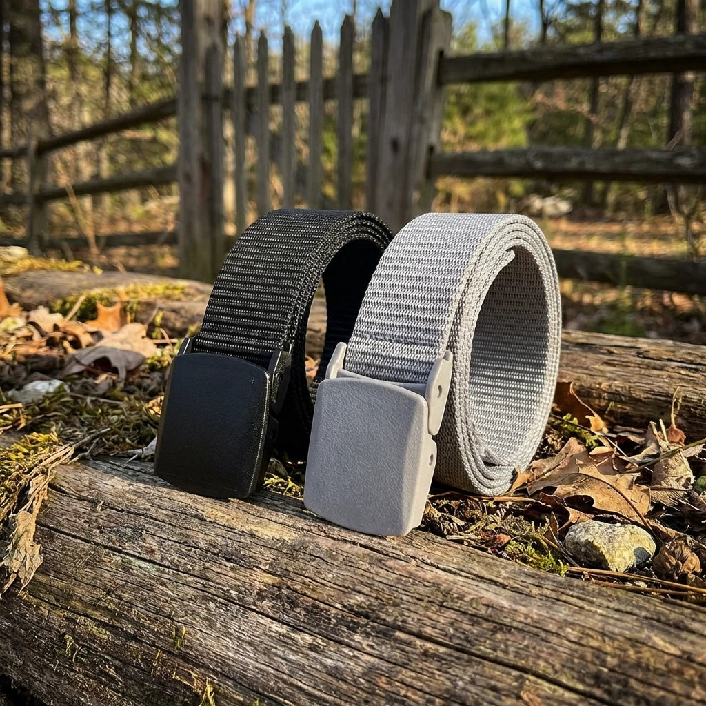 Unisex Canvas Belt Pack Of 2 FDCANVASBELTBLKGREY