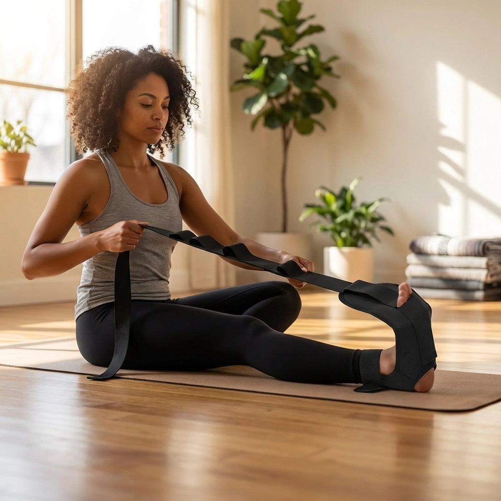 Durable yoga stretching strap