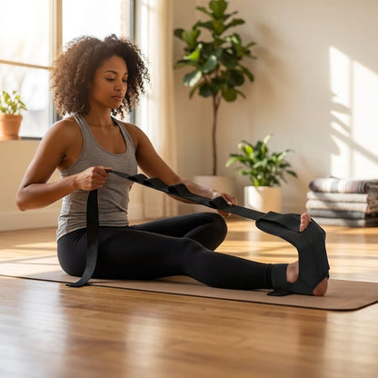 Durable yoga stretching strap