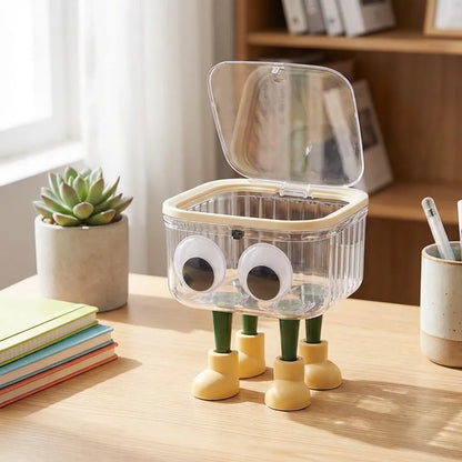 Cute Cartoon Trash Can with Lid