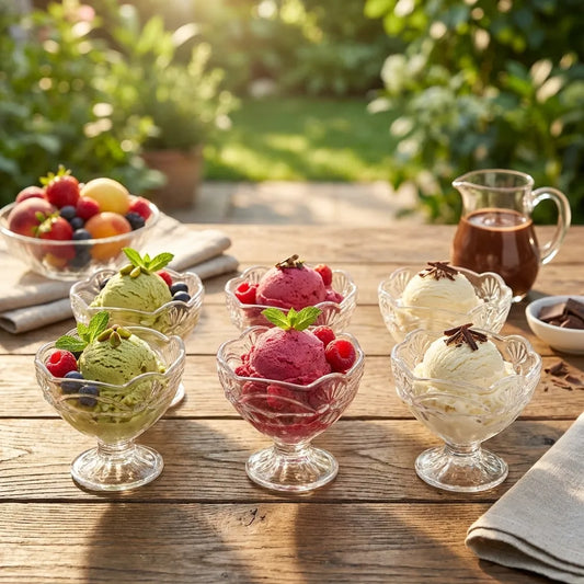 Glass Sundae Cup Set