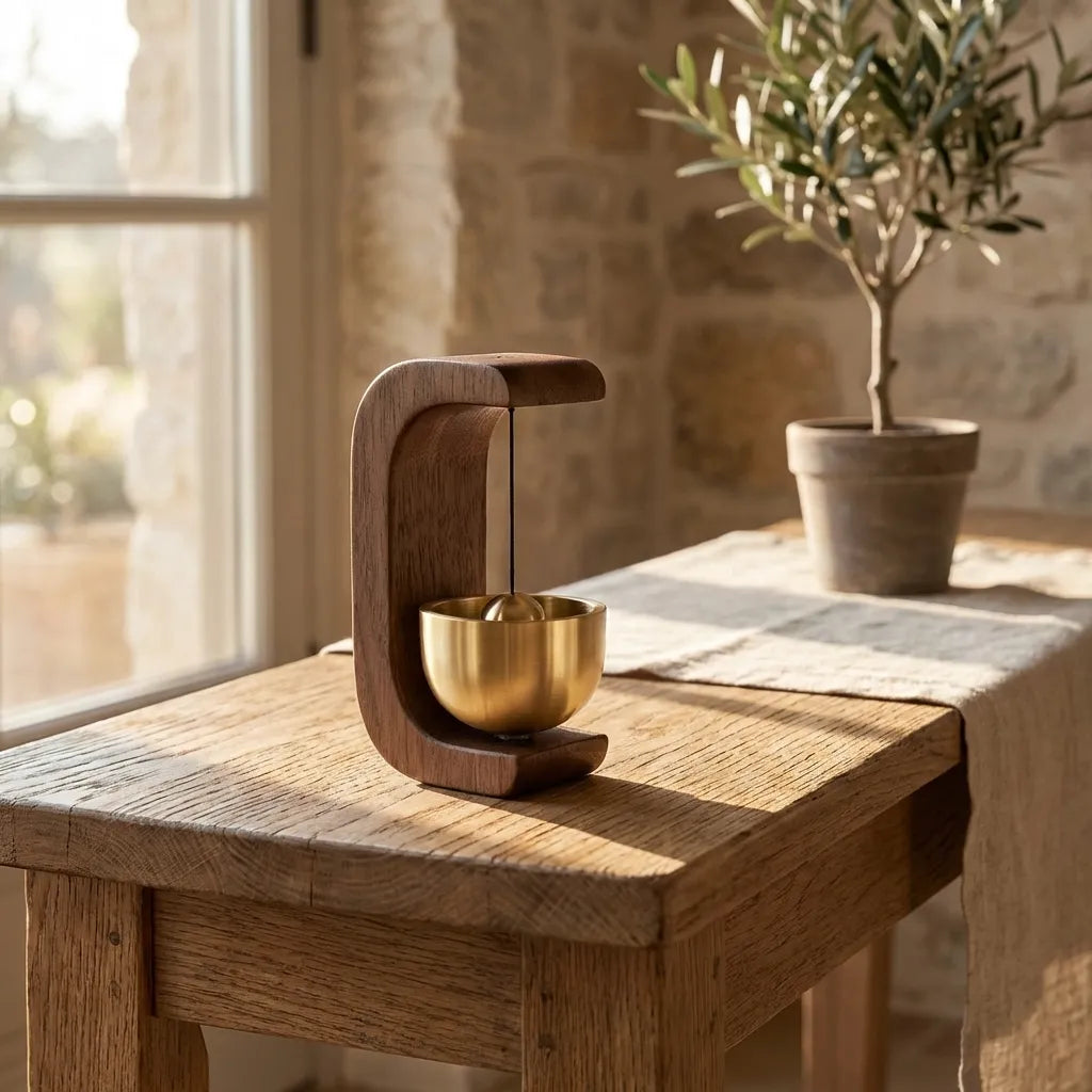 Japanese-style wooden magnetic door chime