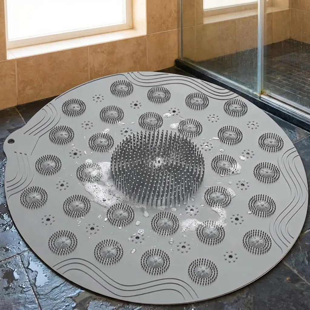 Silicone Non Slip Round Bathroom Mat