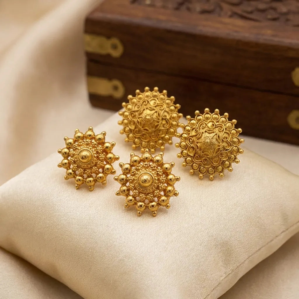 Trendy Gold Plated Earrings