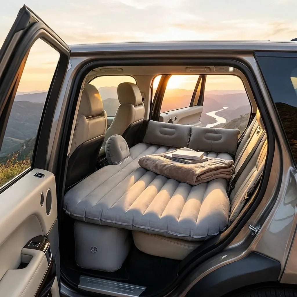 Car Travel Bed Mattress with 2 Air Pillows