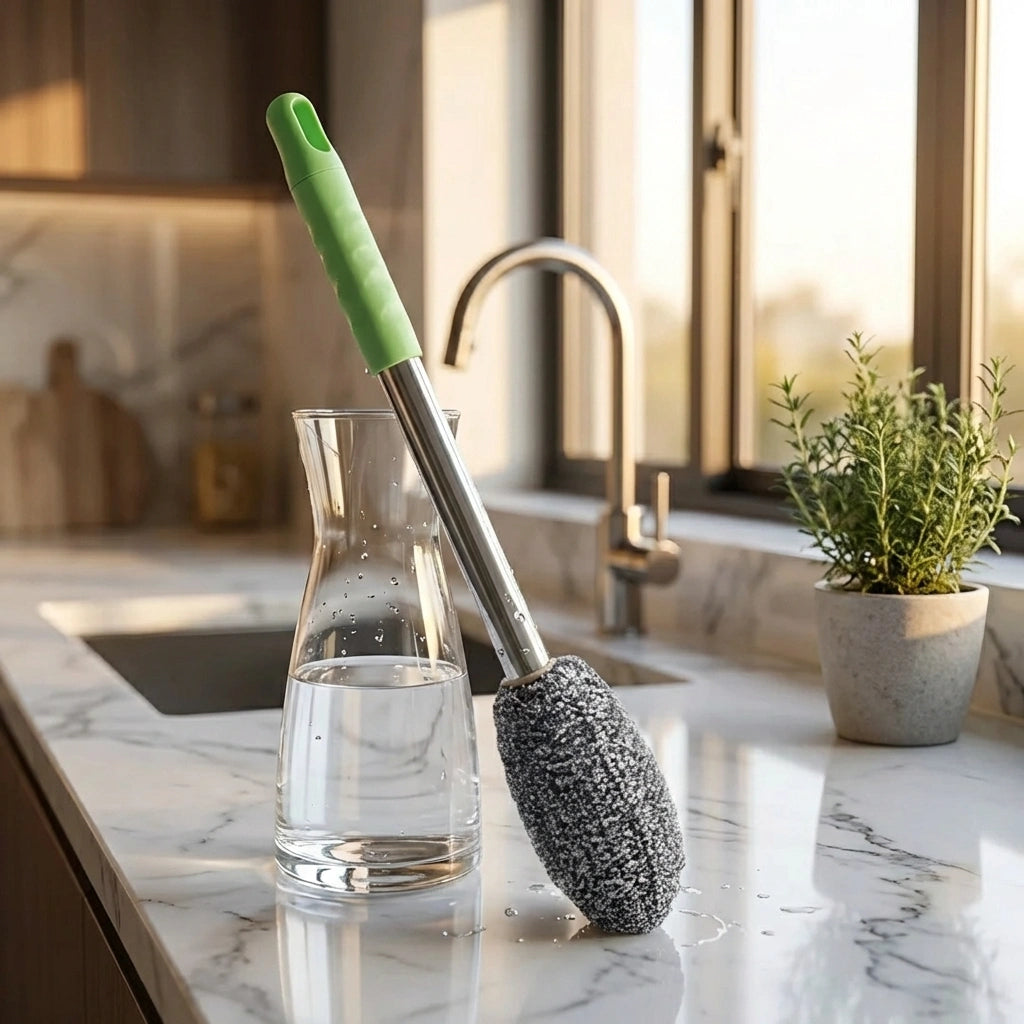 Bottle Jar Toilet Cleaner Brush Scrubber
