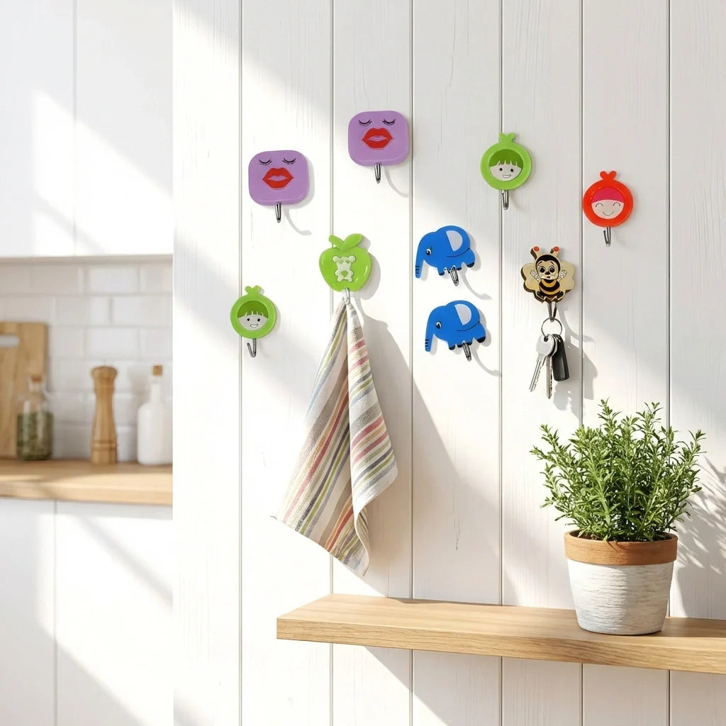 Damage-Free Adhesive Wall Hooks