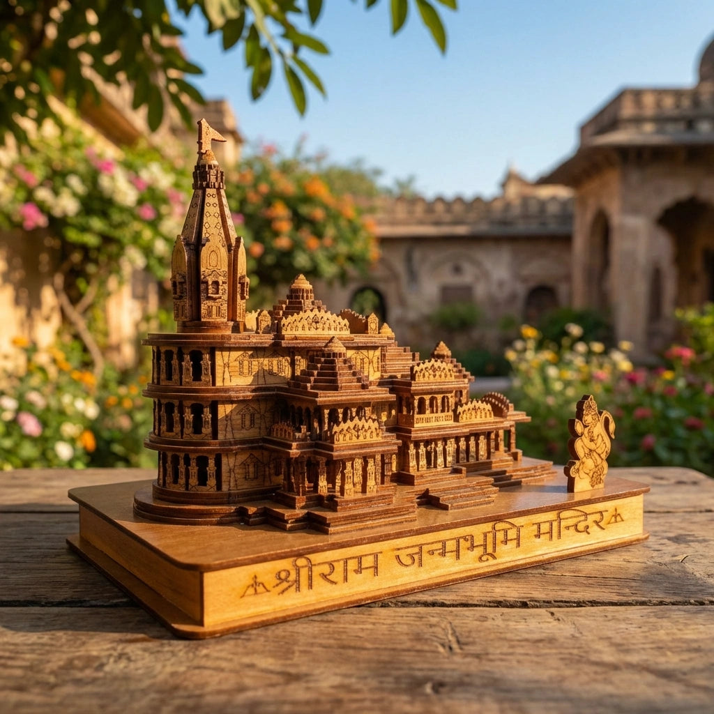 Shri Ram Mandir Ayodhya 3D Wooden Temple