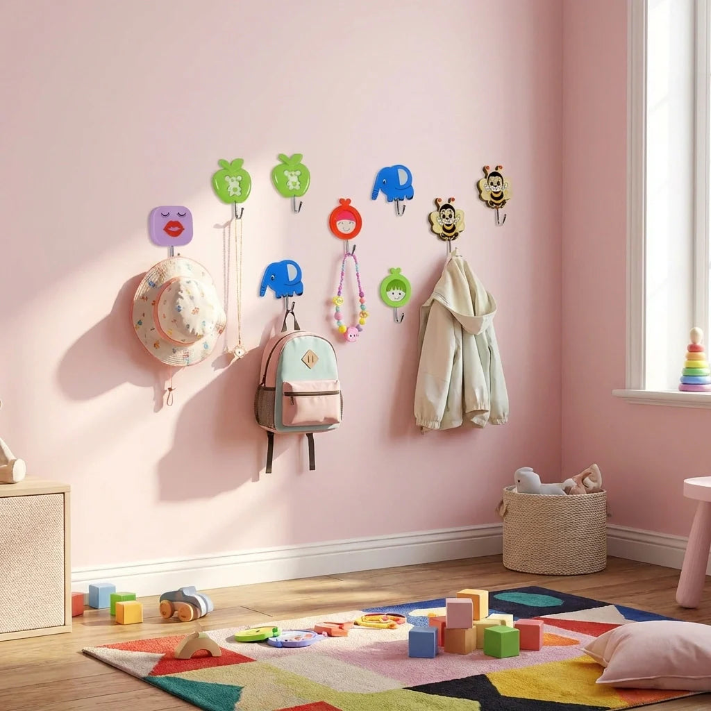 Damage-Free Adhesive Wall Hooks