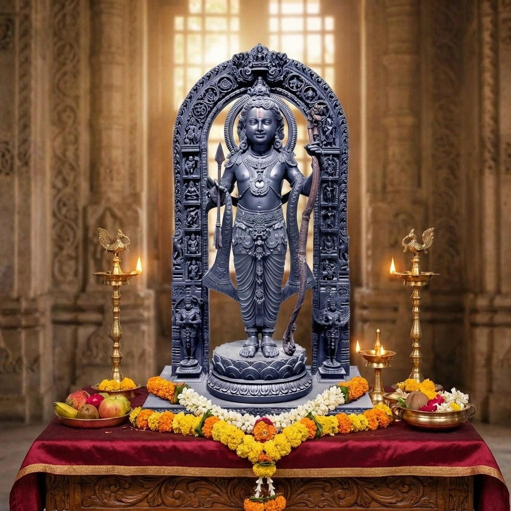 Ram Lalla MDF Cutout of Ram Lalla Statue in Ayodhya Mandir (2D)