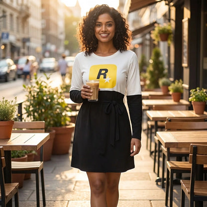 Cotton Printed T-Shirt Dress
