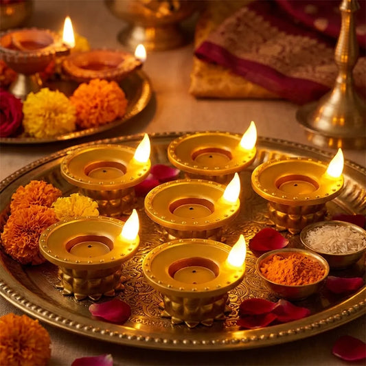 Water Pouring  Diya Led Light