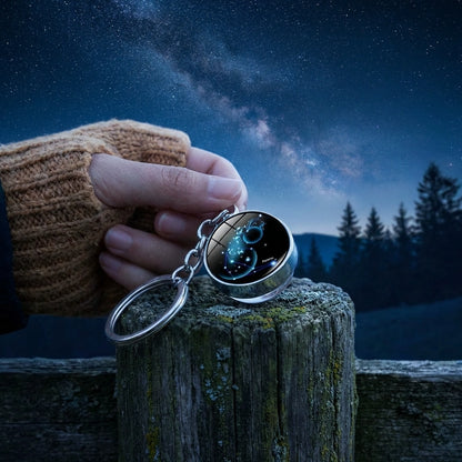 Zodiac Gemstone Keychain