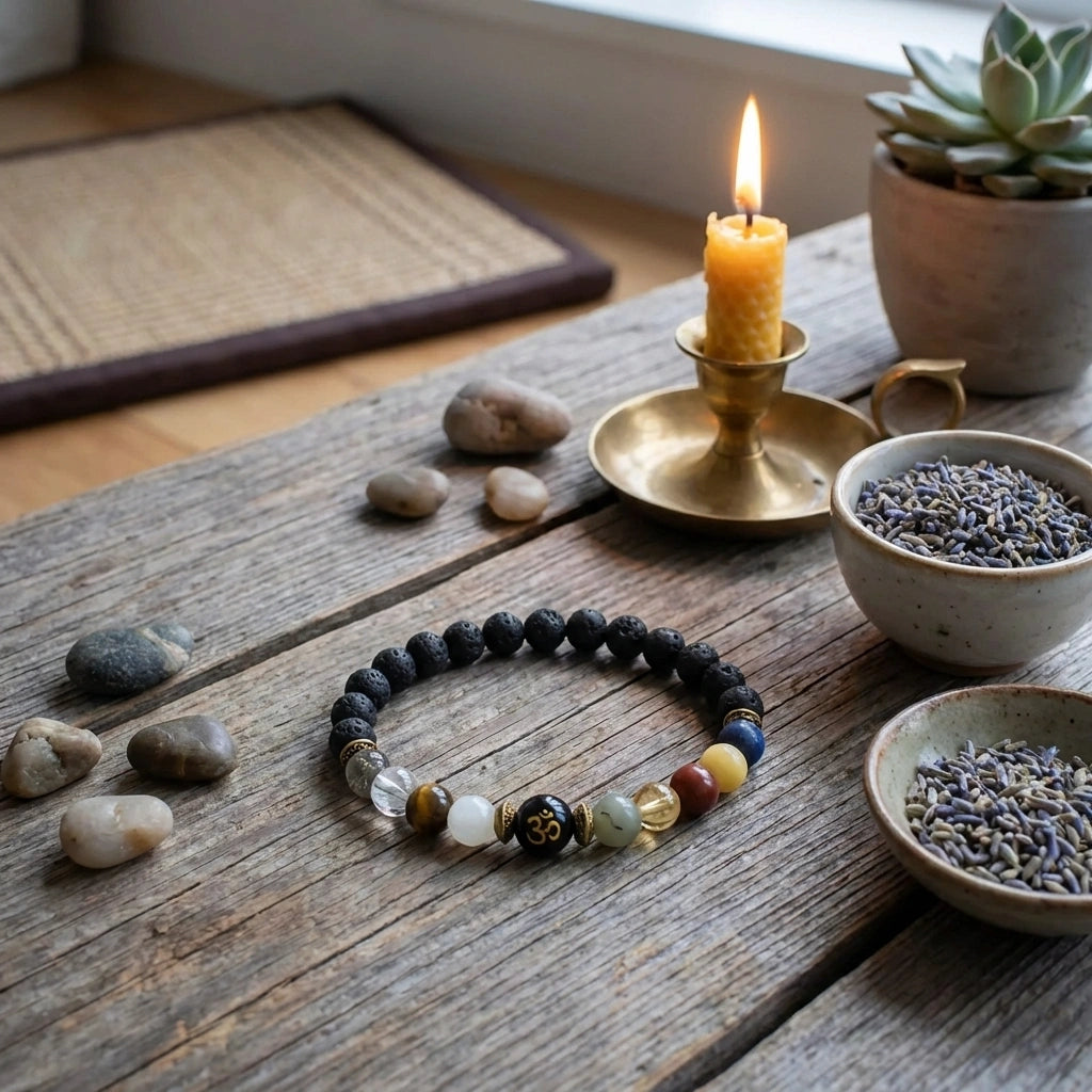 Sacred Om Bead Bracelet
