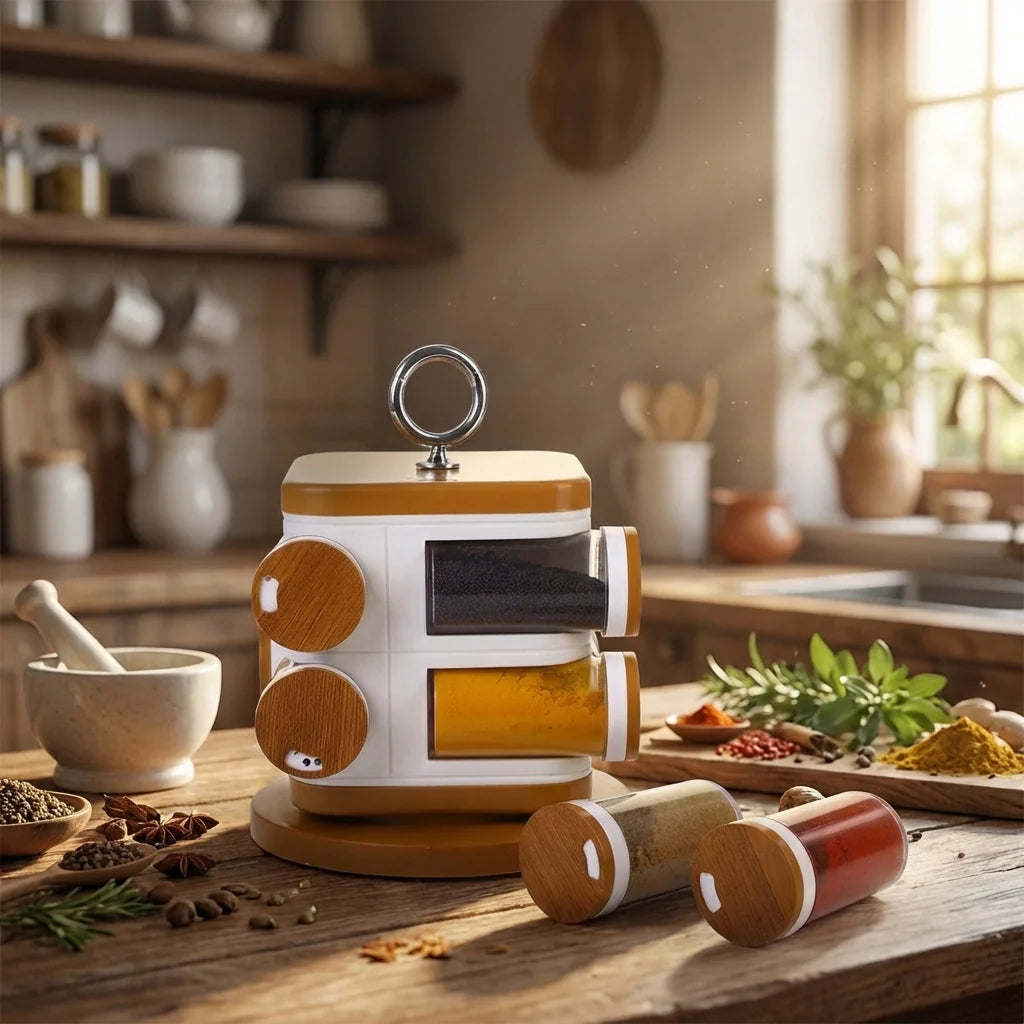 8-Jar Revolving Spice Rack